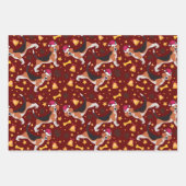 Beagle Hund mit Weihnachtsmannmütze Weihnachten Geschenkpapier Set (Vorderseite 3)