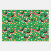 Beagle Hund mit Weihnachtsmannmütze Weihnachten Geschenkpapier Set (Vorderseite 2)
