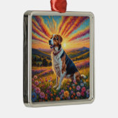 Beagle-Hund Ornament Aus Metall (Rechts)