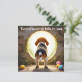 Beagle-Hund - Ostern Feiertagskarte (Stehend Vorderseite)