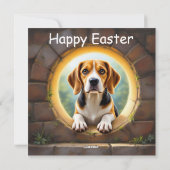 Beagle-Hund - Ostern Feiertagskarte (Rückseite)