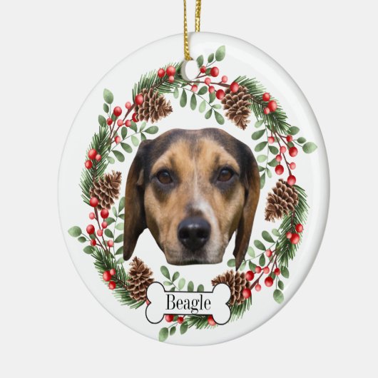 Beagle Hund Personalisiert Haustier Ornament (Links)