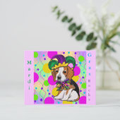 Beagle Hund Postkarte (Stehend Vorderseite)
