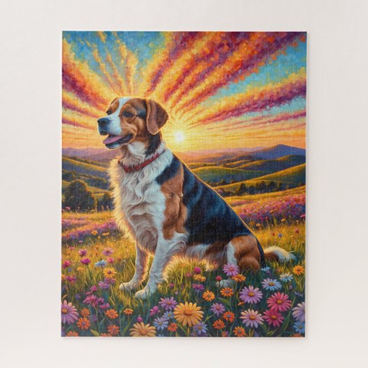 Beagle-Hund Puzzle (Vertikal)