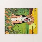 Beagle-Hund Puzzle (Horizontal)