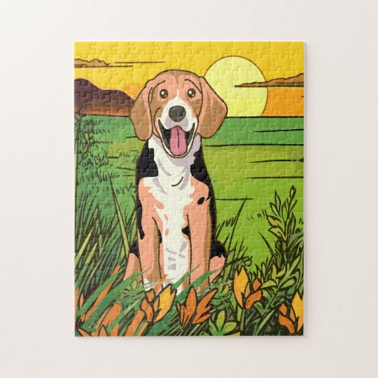 Beagle-Hund Puzzle (Vertikal)