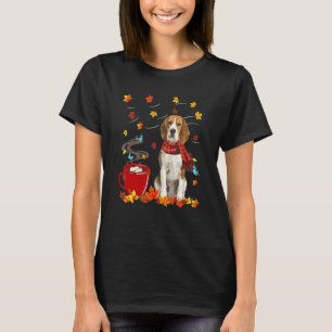 Beagle-Hund-Schal Herbst Schokolade Herbst T-Shirt