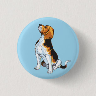 Beagle Hund Schlüsselanhänger Button