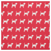 Beagle Hund Silhouette Haustier Rot Stoff (Muster)