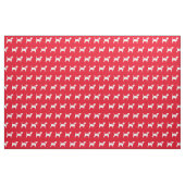 Beagle Hund Silhouette Haustier Rot Stoff (Fat Quarter (45,7 x 55,9 cm))