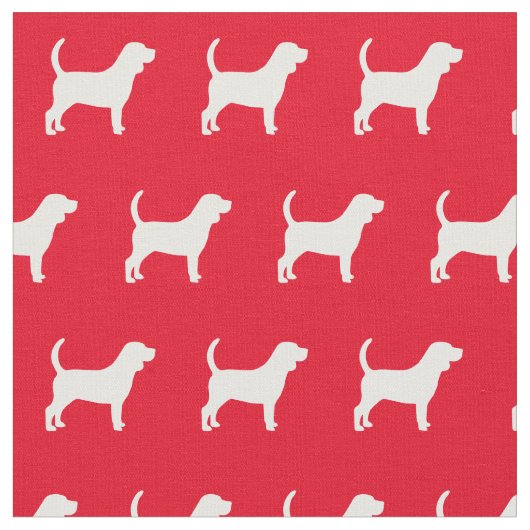 Beagle Hund Silhouette Haustier Rot Stoff (Nahaufnahme)