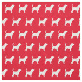 Beagle Hund Silhouette Haustier Rot Stoff (Muster)