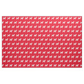 Beagle Hund Silhouette Haustier Rot Stoff (Fat Quarter (45,7 x 55,9 cm))