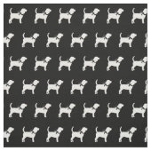 Beagle Hund Silhouette Haustier Stoff (Muster)