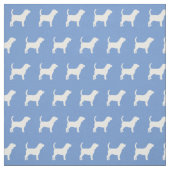 Beagle Hund Silhouette Pet Light Blue Stoff (Muster)