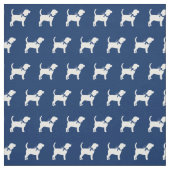 Beagle Hund Silhouette Pet Navy Blue Stoff (Muster)