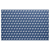 Beagle Hund Silhouette Pet Navy Blue Stoff (Fat Quarter (45,7 x 55,9 cm))