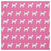 Beagle Hund Silhouette Pet Pink Stoff (Muster)