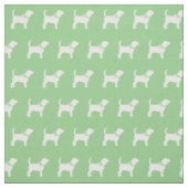 Beagle Hund Silhouette Pet Sage Green Stoff (Muster)