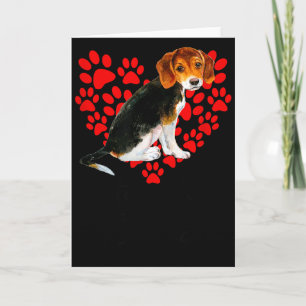 Beagle Hund süßer als Cupid Valentinstag Karte