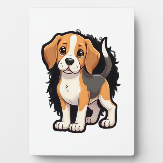 Beagle-Hund-T-Shirt Fotoplatte (Vorderseite)