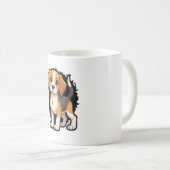 Beagle-Hund-T-Shirt Kaffeetasse (VorderseiteRechts)