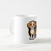 Beagle-Hund-T-Shirt Kaffeetasse (Vorderseite Links)