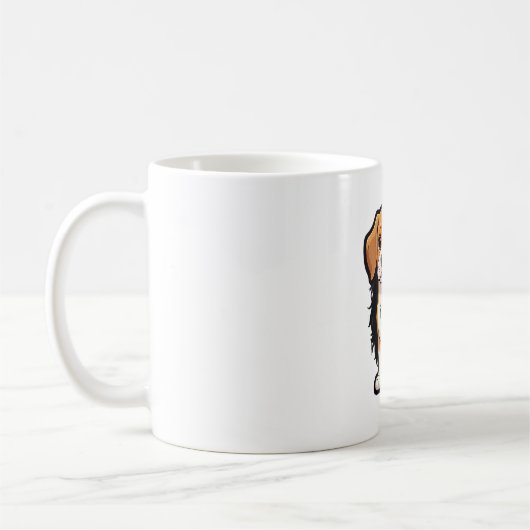 Beagle-Hund-T-Shirt Kaffeetasse (Links)