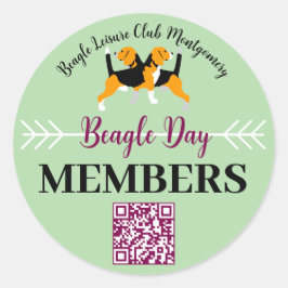 Beagle-Hund-Tages-Versand Runder Aufkleber