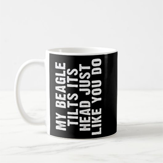 Beagle Hund Tilt Head Niedlich Männer Frauen Kaffeetasse (Links)