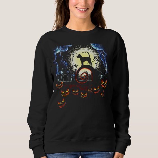 Beagle-Hund- und Mondkostüm Sweatshirt (Vorderseite)