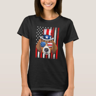 Beagle Hund Us Amerikanische Flagge 4. Juli Beagle T-Shirt