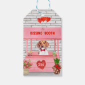 Beagle Hund Valentinstag Kissing-Stand Geschenkanhänger (Rückseite)