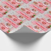 Beagle Hund Valentinstag Kissing-Stand Geschenkpapier (Ecke)
