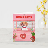 Beagle Hund Valentinstag Kissing-Stand Karte (Gelbe Blume)