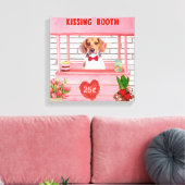 Beagle Hund Valentinstag Kissing-Stand Leinwanddruck (Insitu (Wohnzimmer))