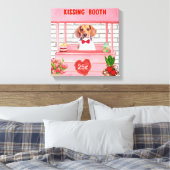 Beagle Hund Valentinstag Kissing-Stand Leinwanddruck (Insitu (Schlafzimmer))