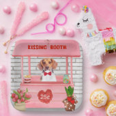 Beagle Hund Valentinstag Kissing-Stand Pappteller (Party)