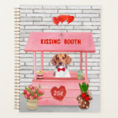 Beagle Hund Valentinstag Kissing-Stand Planer (Vorderseite)