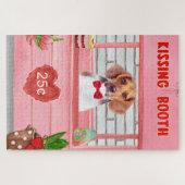 Beagle Hund Valentinstag Kissing-Stand Puzzle (Horizontal)