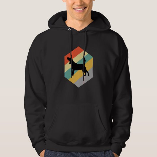 Beagle-Hund Vintage-Design Hoodie (Vorderseite)