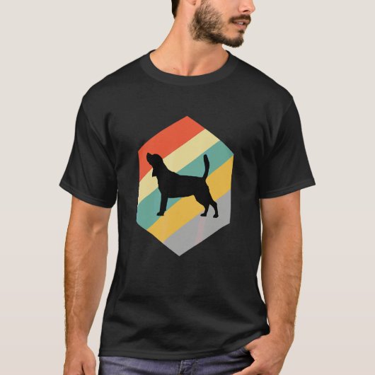 Beagle-Hund Vintage-Design T-Shirt (Vorderseite)