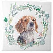 Beagle Hund Wasserfarbenreath Fliese (Vorderseite)