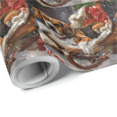 Beagle Hund Weihnachten Geschenkpapier (Rolleneckpunkt)