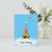 Beagle-Hund Weihnachten Postkarte (Stehend Vorderseite)