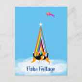 Beagle-Hund Weihnachten Postkarte (Vorderseite)