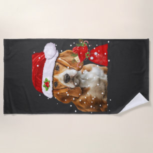 Beagle-Hund-Weihnachts-T-Shirt Weihnachts-Hund-ess Strandtuch