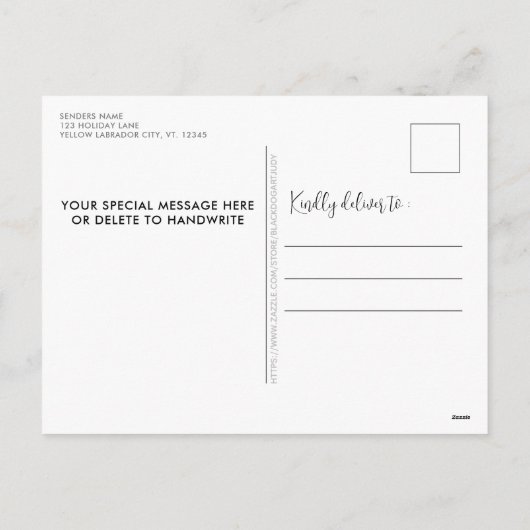 Beagle Hund Weihnachtsbaum Frohe Weihnachten (Rückseite)