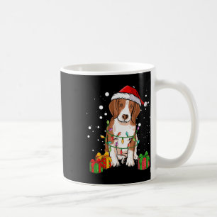 Beagle-Hund-Weihnachtsbaum-Lichter-Santa-Hund-Weih Kaffeetasse