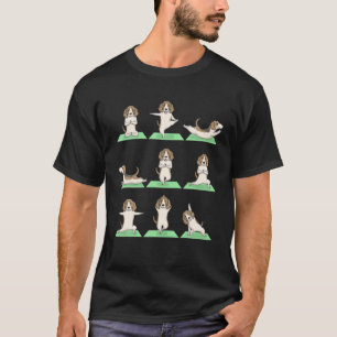 Beagle Hund Yoga Pose Zen Niedlich Workout Übunge T-Shirt